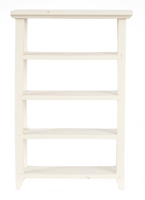 Dolls House White Shelving Unit Lounge or Shop Furniture Miniature 1 ...