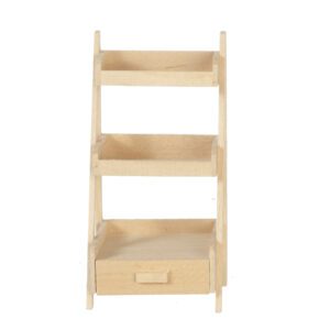 Bare Wood Slanted Shelves