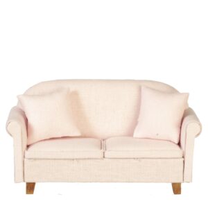 Dolls House Modern Pink Sofa Miniature 1:12th Scale Lounge Furniture