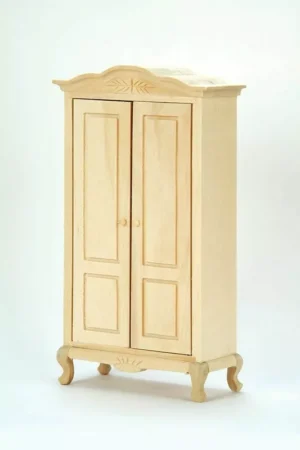 Dolls House Wardrobe Unfinished Bedroom Miniature 1:12th Scale (SA)