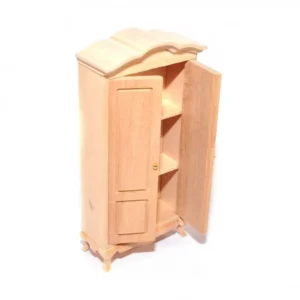 Dolls House Double Wardrobe Unfinished Bedroom Furniture Miniature 1:12th Scale