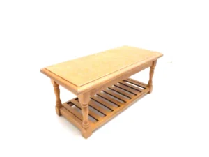 Dolls House Kitchen Table Walnut Colour Miniature 1:12th Scale (TSM)