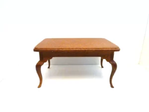 Dolls House Dining Table Queen Anne Style Walnut Colour Miniature 1:12th Scale