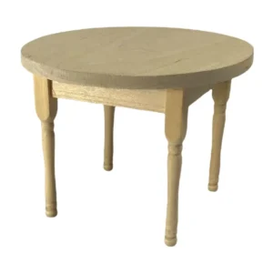 Dolls House Round Kitchen Table Unfinished Furniture Miniature 1:12th Scale (M)