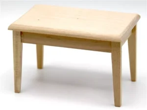 Dolls House Rectangle Kitchen Table Unfinished Furniture Miniature 1:12th Scale (WC)