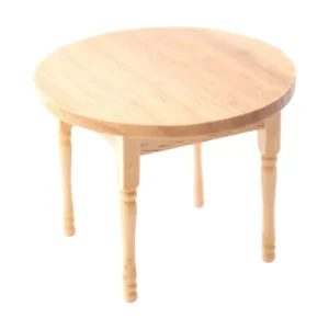 Dolls House Round Kitchen Table Pine Colour Miniature 1:12th Scale