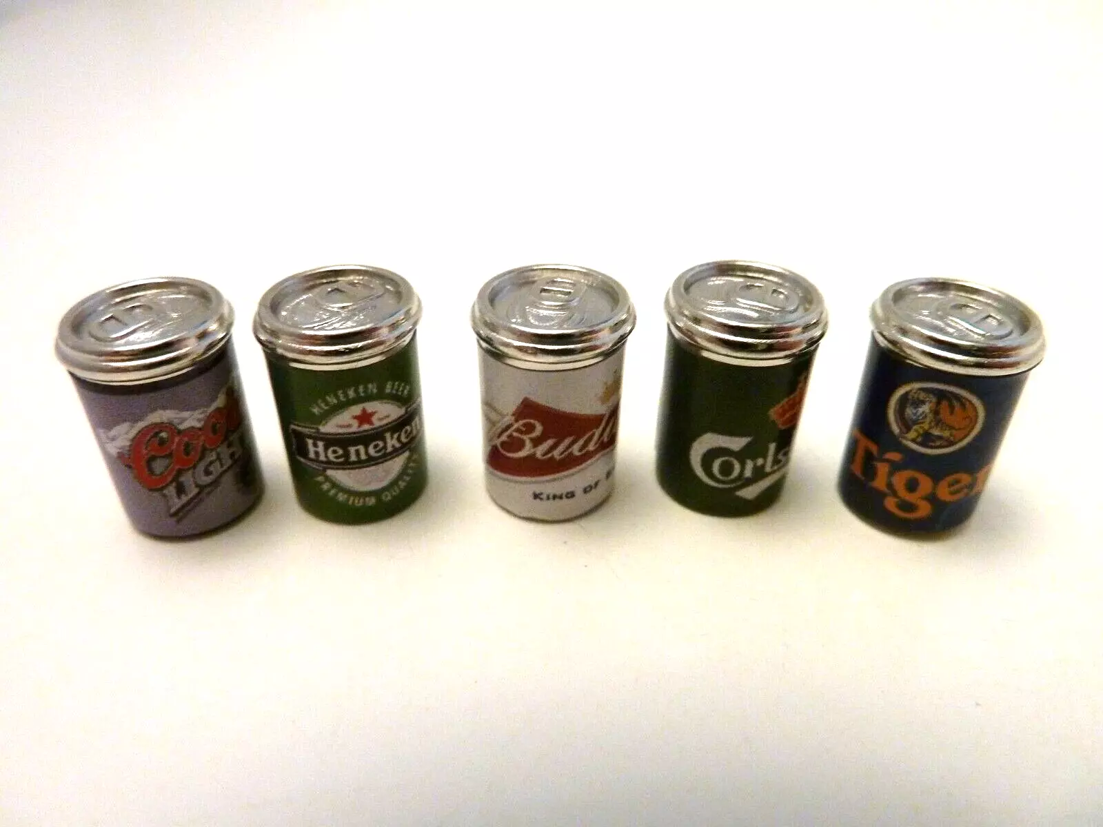 Dolls House 5 Metal Cans Various Beers Bar Shop Miniature 1:12th Scale - Image 2