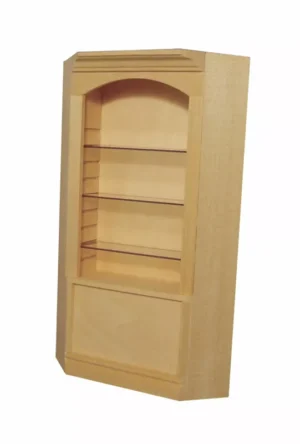 Dolls House Single Corner Shelf Bare Wood Shop Furniture Miniature 1:12th Scale