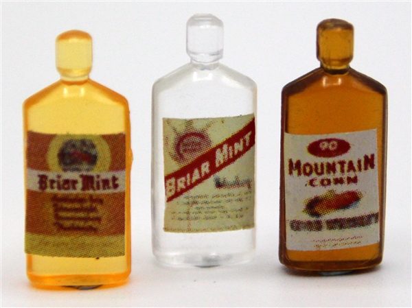 Dolls House 3 x Plastic Liquor Bottles Dining Pub Miniature 1:12th Scale (W)