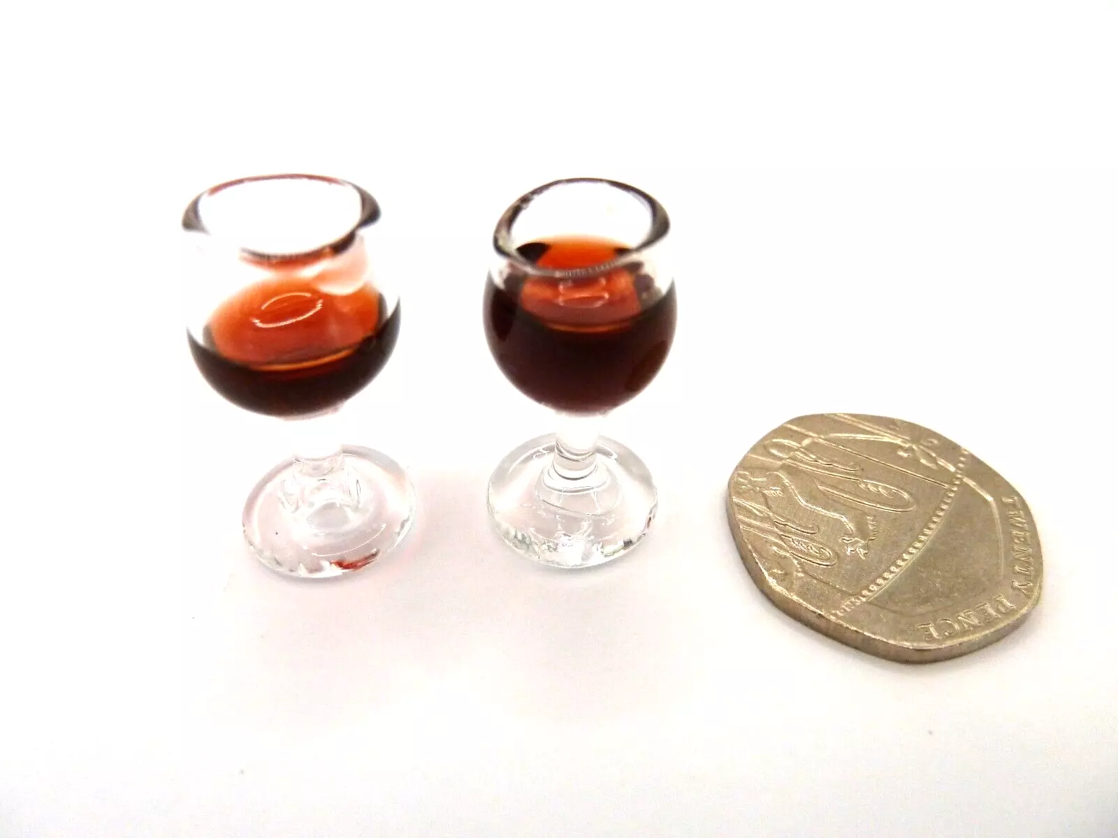 Dolls House Drink Large 2 Glass of Red Wine Dining Miniature 1:12th Scale - Image 2