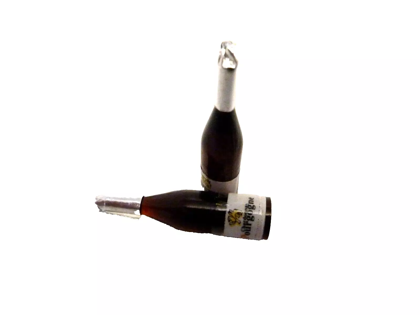 Dolls House Drink 2 x Plastic Bottles of Sparkling Wine Shop Dining Miniature 1:12th Scale - Image 2
