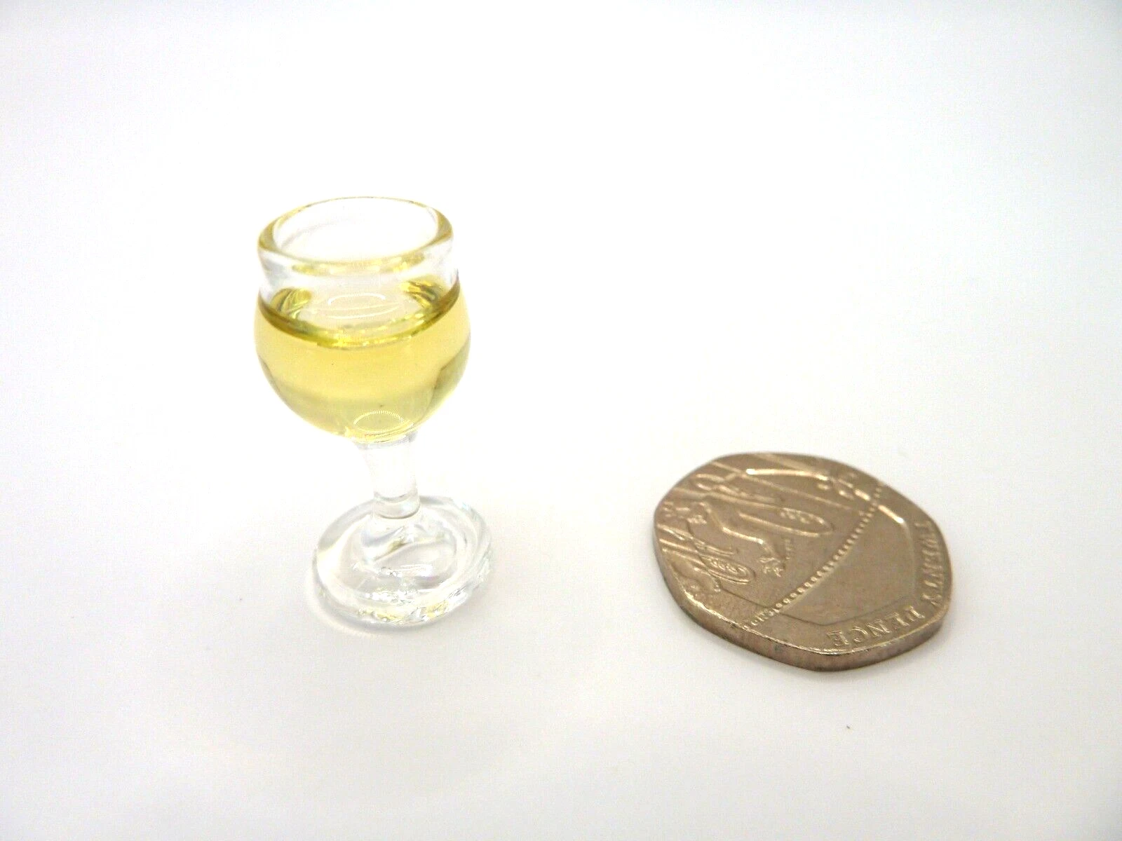 Dolls House Large Glass of White Wine Dining Bar Miniature 1:12th Scale - Image 2
