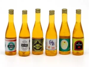 Dolls House Drink 6 x Alcohol Bottles Kitchen Pub Miniature 1:12th Scale
