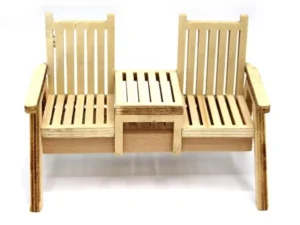 Dolls House Garden Twin Seat Unfinished Garden Furniture Miniature 1:12th Scale