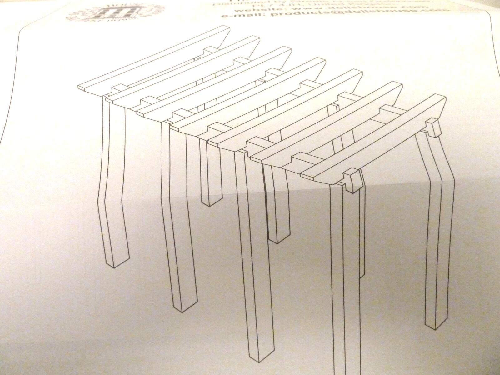 Dolls House Pergola Kit Garden Structure Kit Feature Miniature 1:12th Scale - Image 2