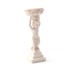 Dolls House Girl Statue Cream Resin Garden Feature Miniature 1:12th Scale