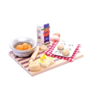 Dolls House Baking Accessories and Food Fixed on Board Miniature 1:12th Scale