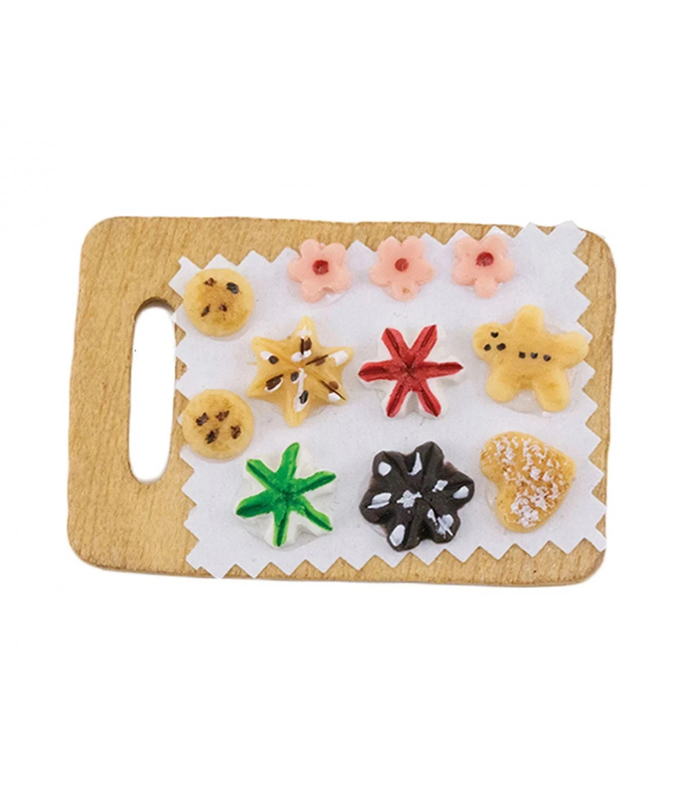 Dolls House Food Cookies on Cutting Board Biscuits Miniature 1:12th Scale