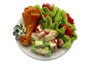 Dolls House Food Chicken Drumstick Salad Kitchen Shop Miniature 1:12th Scale